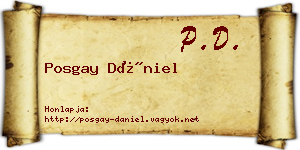 Posgay Dániel névjegykártya
